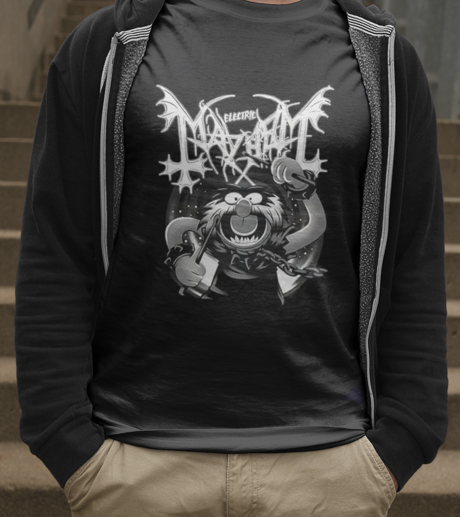 The Muppet Show Animal Drummer Electric Mayhem Heavy Metal Fan T-Shirt