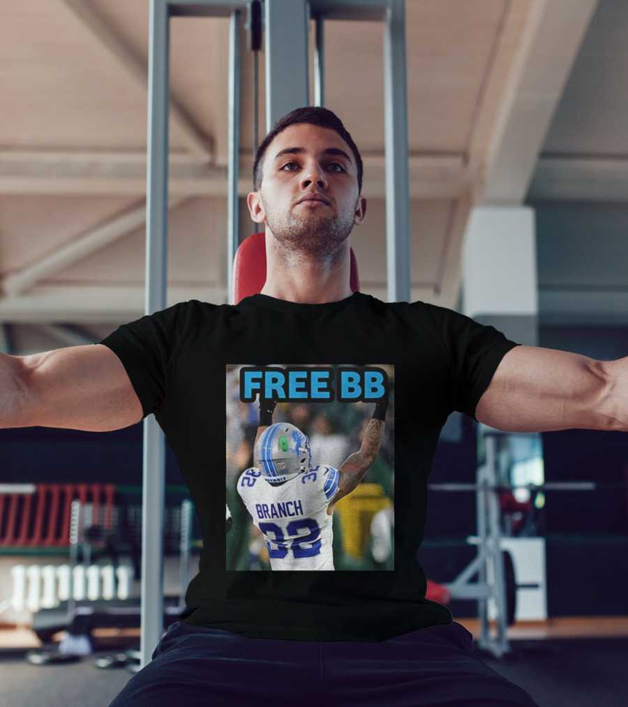 Free BB Brian Branch 32 Detroit Lions Football Fan Gear T-Shirt