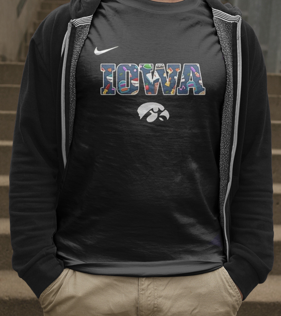 Iowa Teach Love Inspire Hawkeyes Teacher Appreciation 2025 T-Shirt