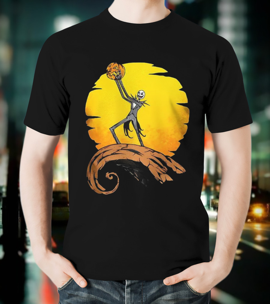 Jack Skellington Halloween Moonlight Pumpkin King T-Shirt
