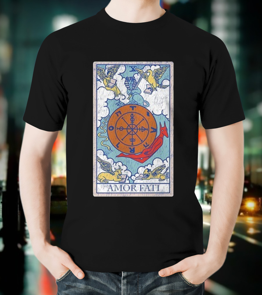 Joe Bartolozzi Amor Fati Wheel Of Fortune Tarot Destiny Unveiled Royal T-Shirt