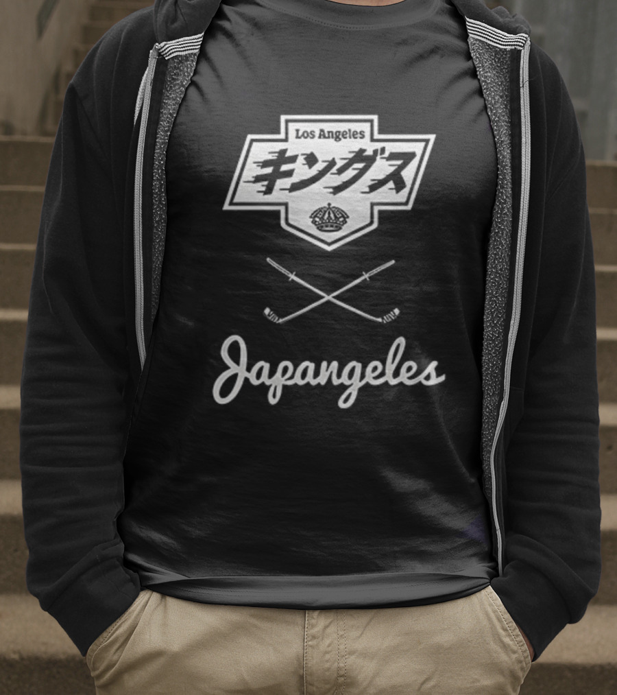 Los Angeles Kings Japangeles Japanese Hockey Sticks Collaboration T-Shirt