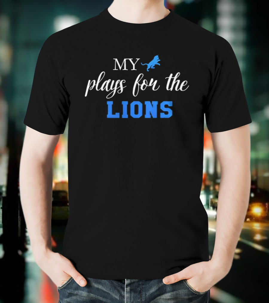 My Plays For The Lions National Cat Day NFL Football 2025 T-Shirt