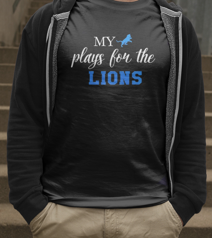 My Plays For The Lions National Cat Day NFL Football 2025 T-Shirt