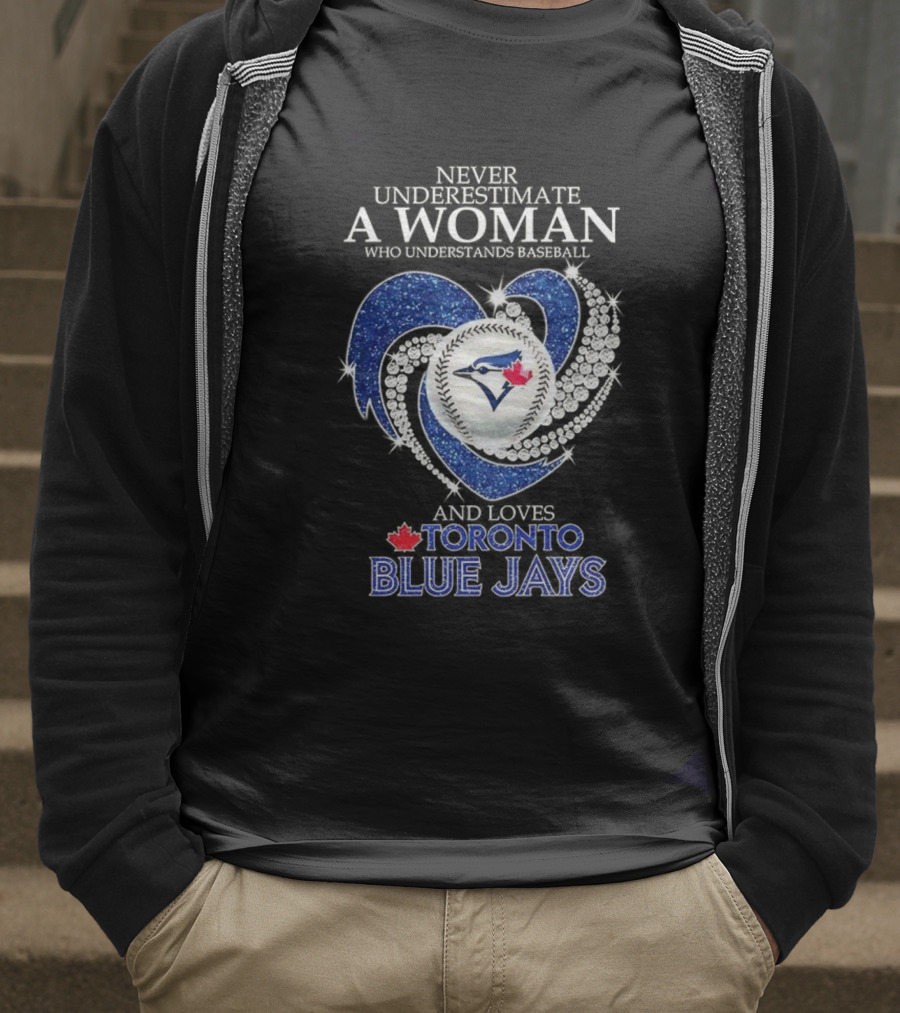 Never Underestimate A Woman Who Understands Baseball And Loves Toronto Blue Jays T-Shirt