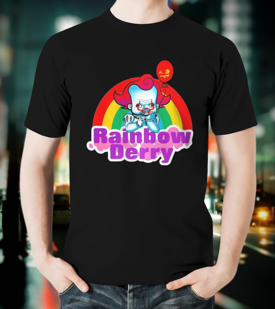 Rainbow Derry Pennywise Infant Balloon Cartoon T-Shirt