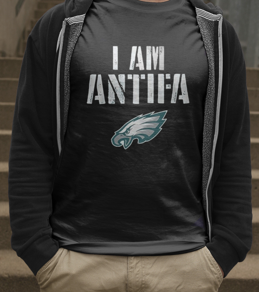 Philadelphia Eagles I Am Antifa Against Fascism T-Shirt
