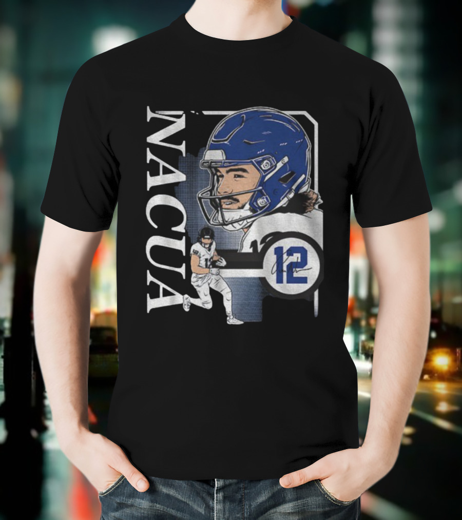 Puka Nacua Los Angeles Rams NFL Football 12 Signature Collage T-Shirt