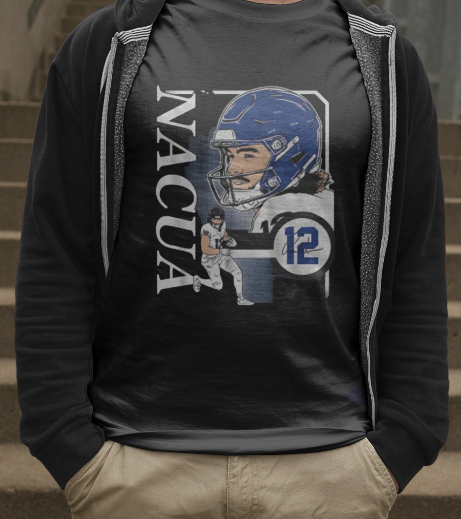 Puka Nacua Los Angeles Rams NFL Football 12 Signature Collage T-Shirt