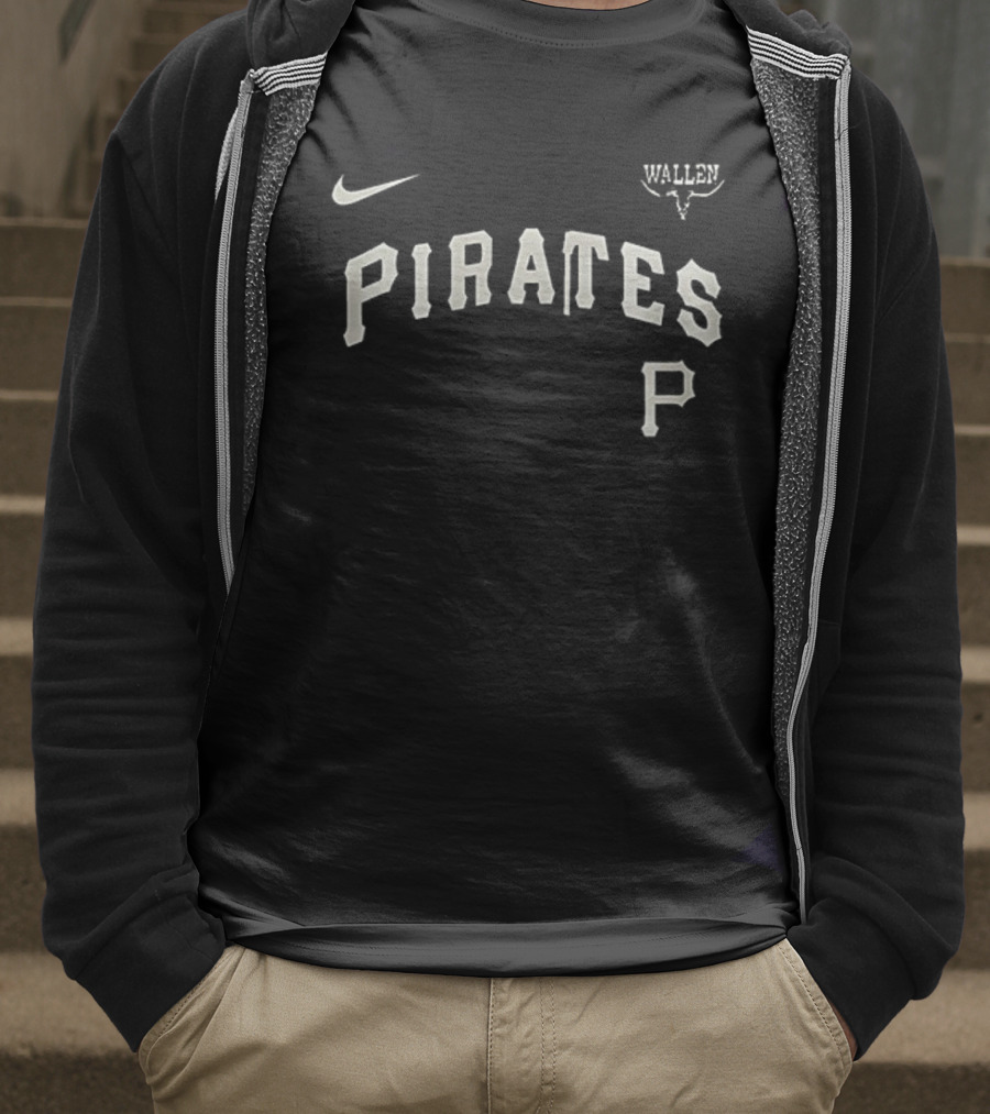 Pittsburgh Pirates Morgan Wallen Still The Problem Tour 2025 USA Flag Vintage Nike Collaboration T-Shirt