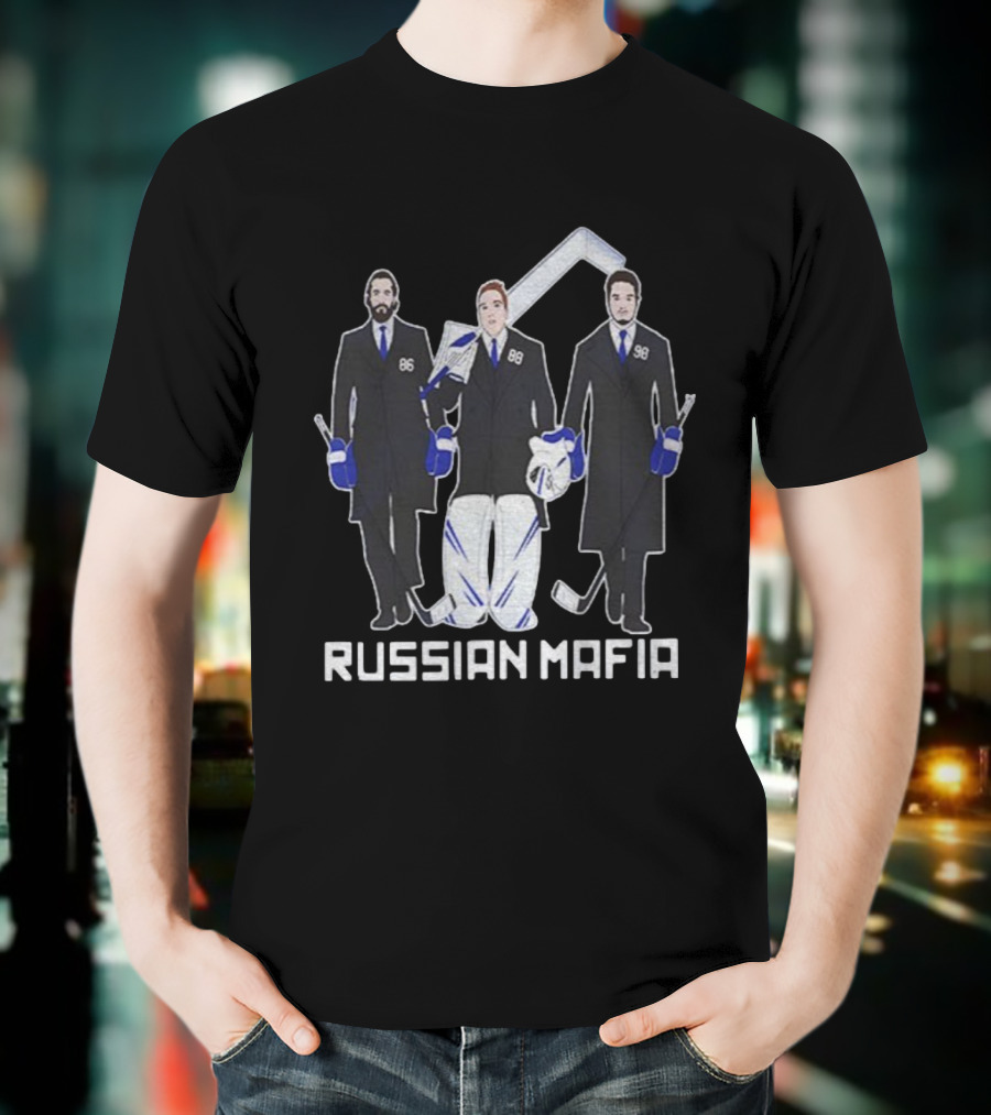 Nikita Kucherov Andrei Vasilevskiy Mikhail Sergachev Russian Mafia Tampa Bay Lightning Hockey T-Shirt