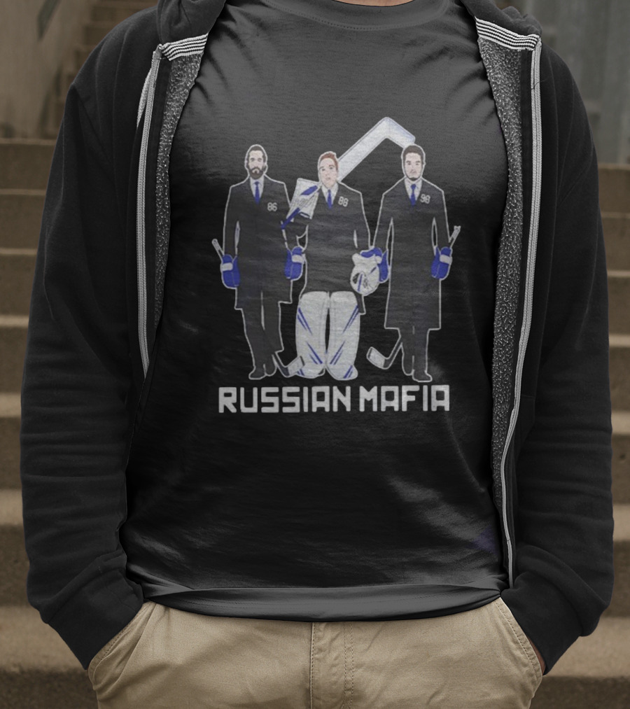 Nikita Kucherov Andrei Vasilevskiy Mikhail Sergachev Russian Mafia Tampa Bay Lightning Hockey T-Shirt