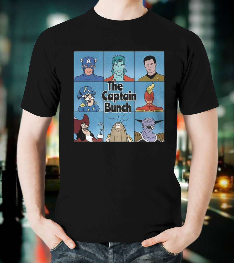 The Captain Bunch The Brady Bunch Cartoon Characters Inspired Design T-Shirt