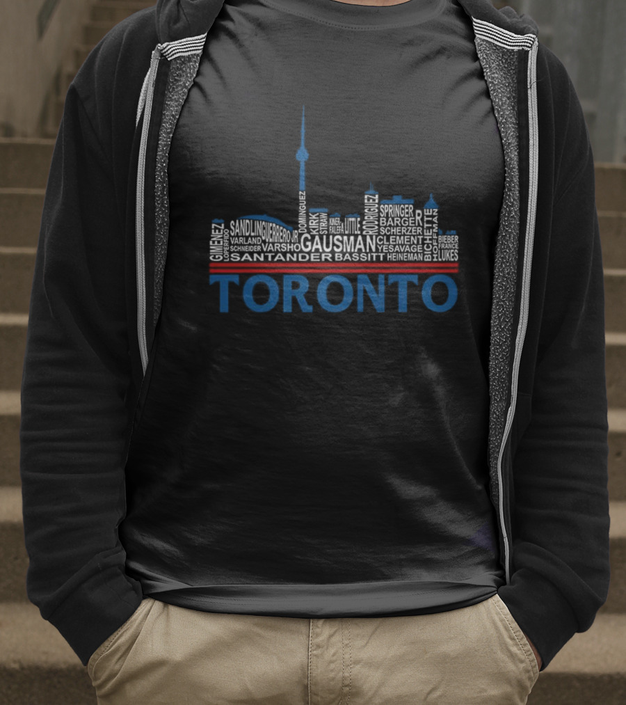World Series 2025 Toronto Blue Jays Player Toronto Skyline T-Shirt