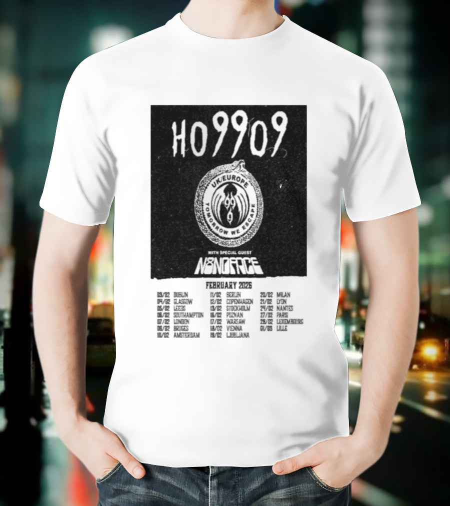 H09202 Monstercat Uncaged UK Europe February 2026 Tour T-Shirt
