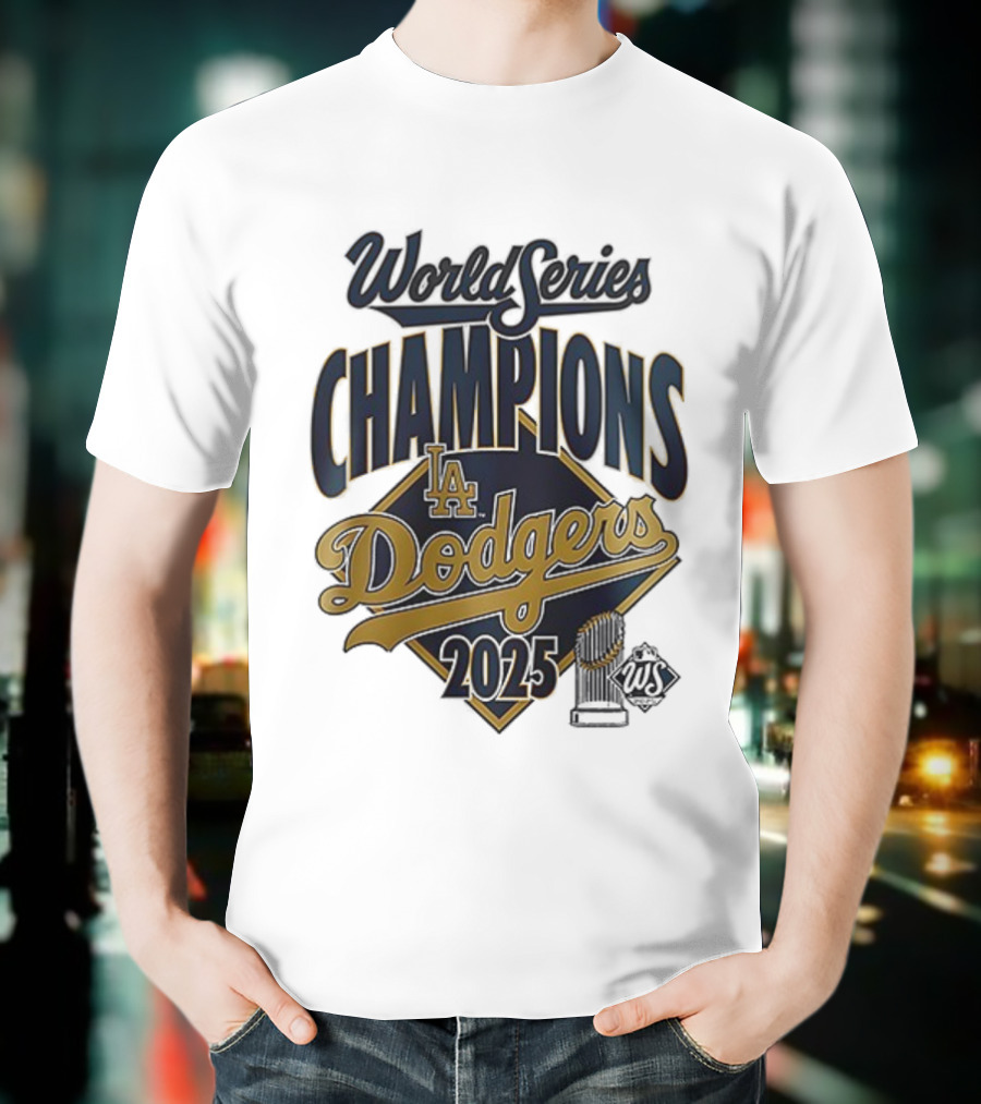 Los Angeles Dodgers 2025 World Series Champions Team Signature T-Shirt