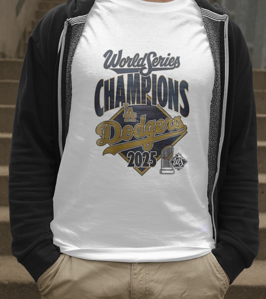 Los Angeles Dodgers 2025 World Series Champions Team Signature T-Shirt