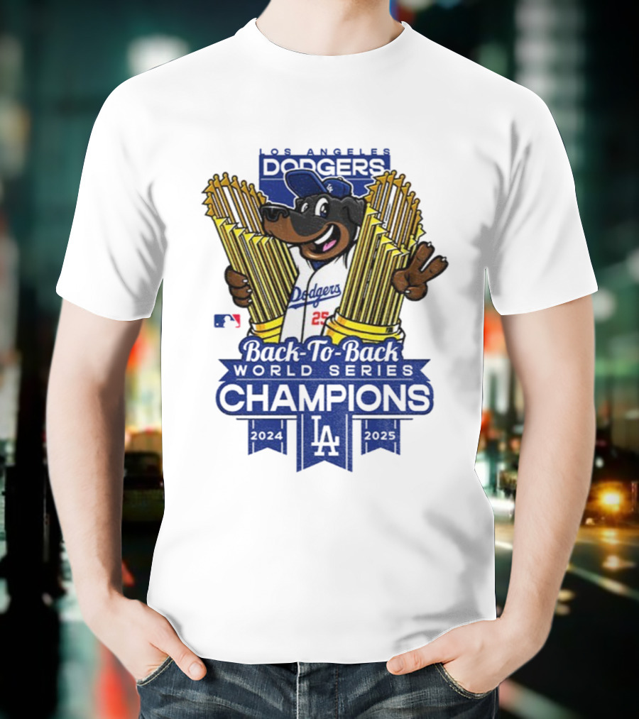 Los Angeles Dodgers Back-to-Back World Series Champions 2024-2025 T-Shirt