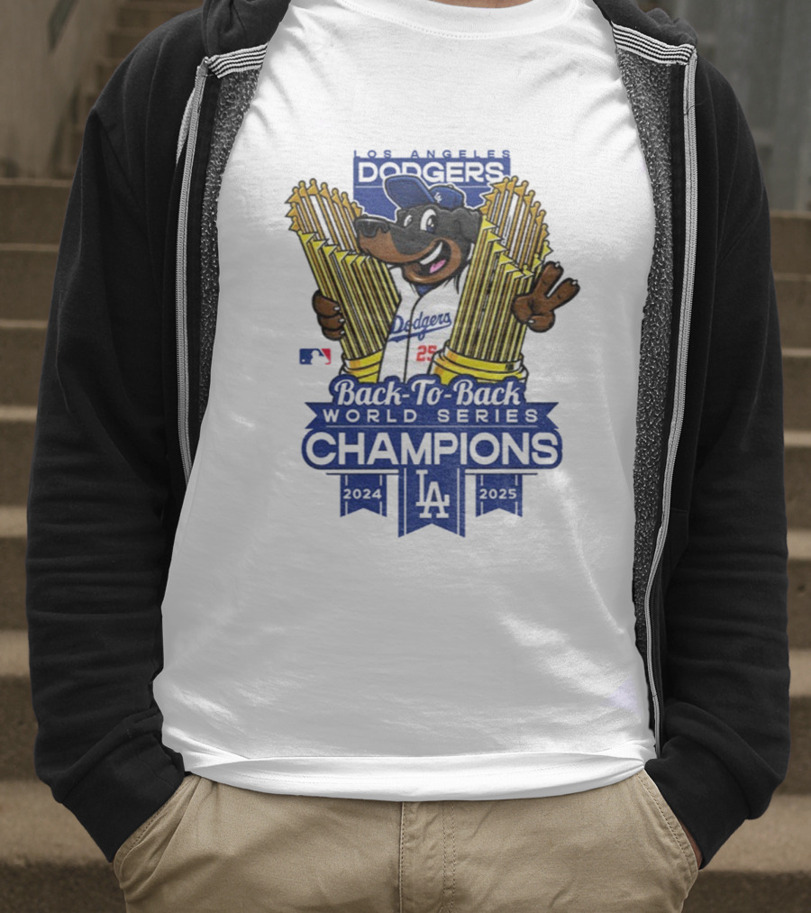 Los Angeles Dodgers Back-to-Back World Series Champions 2024-2025 T-Shirt