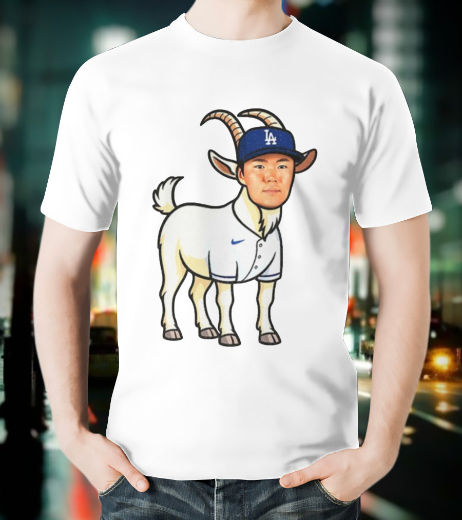 Los Angeles Dodgers Yoshinobu Yamamoto Goat MVP LA Cap T-Shirt