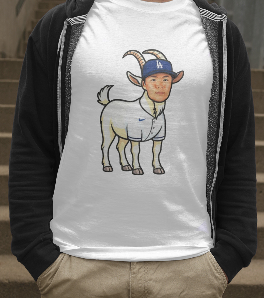 Los Angeles Dodgers Yoshinobu Yamamoto Goat MVP LA Cap T-Shirt