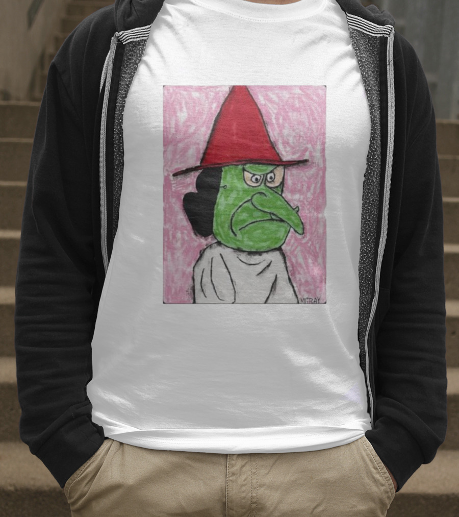 Lucy Van Pelt Witch Costume Red Hat Green Face MGRAY T-Shirt