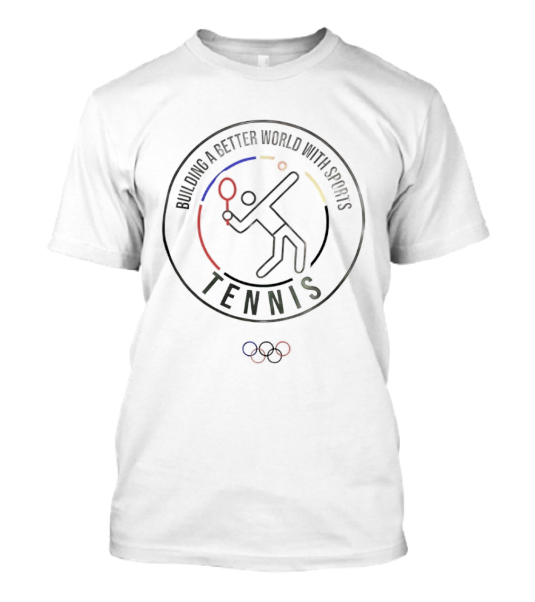 Building A Better World With Sports Olympic Tennis Pictogram T-Shirt