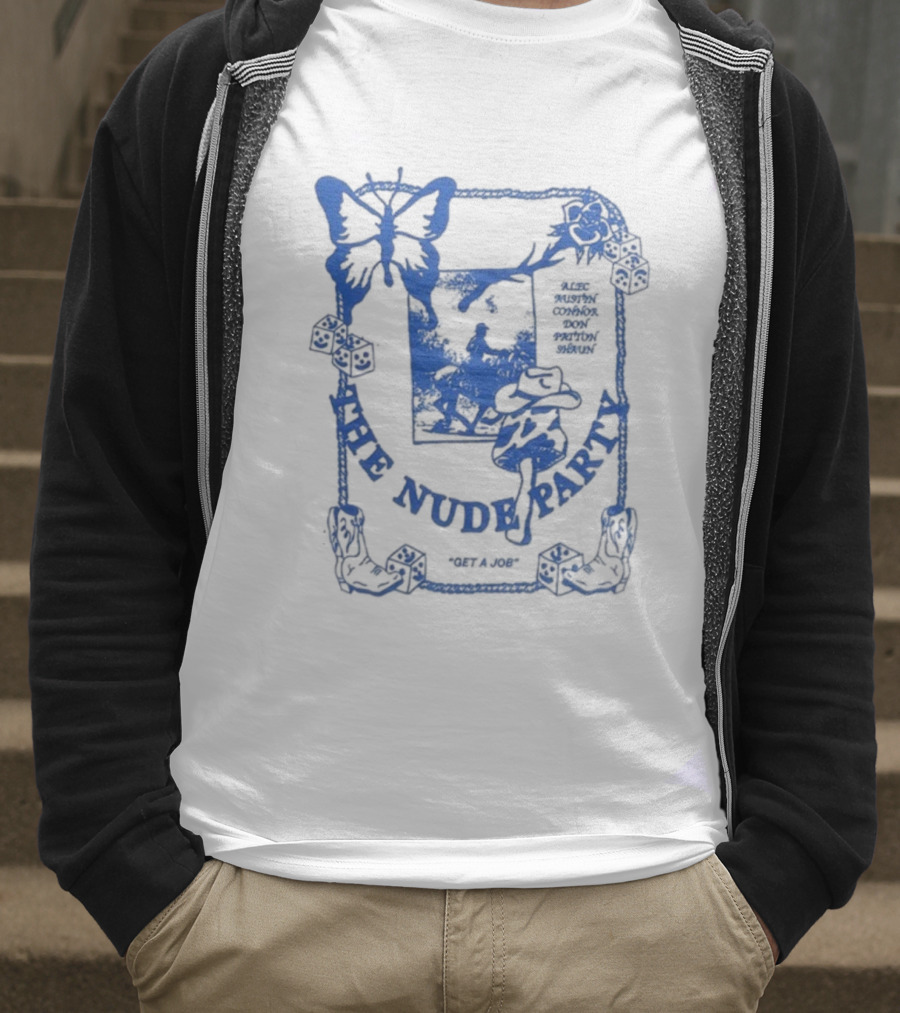 The Nude Party Get A Job Butterfly Mushrooms T-Shirt