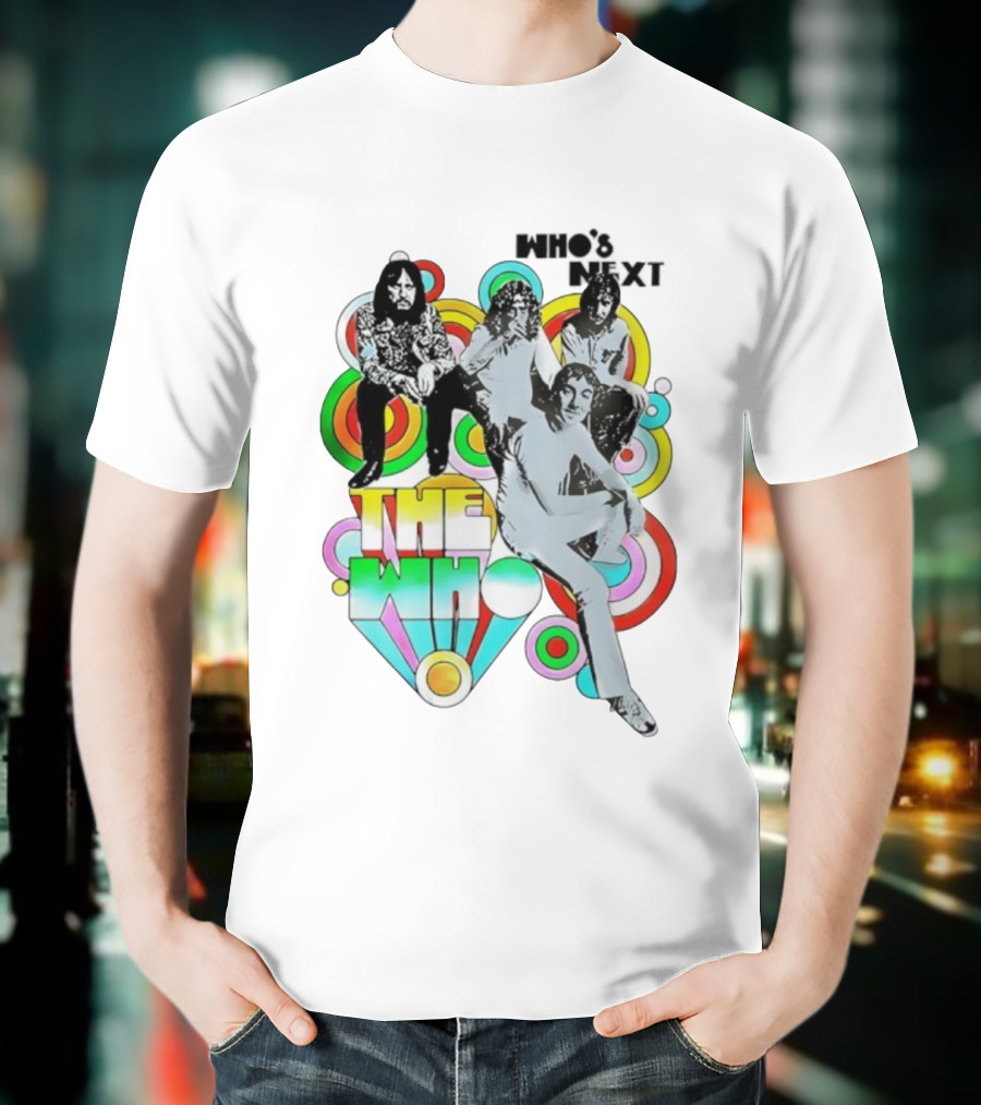 The Who Who's Next Band Members Psychedelic Circles T-Shirt