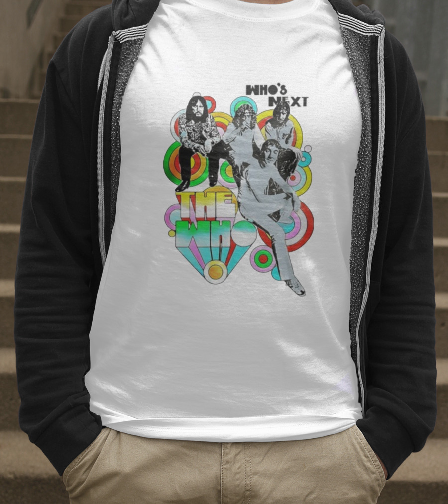 The Who Who's Next Band Members Psychedelic Circles T-Shirt