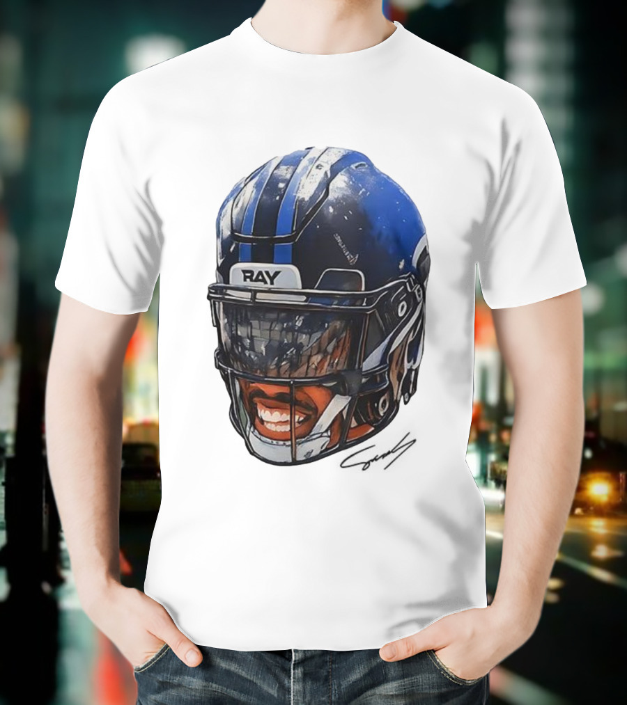 Zay Flowers Big Face Helmet Ravens Football T-Shirt