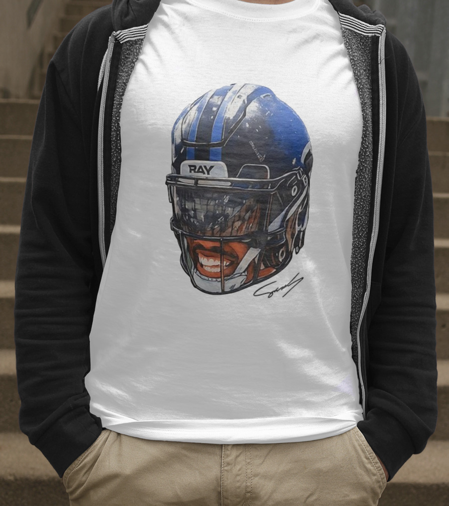 Zay Flowers Big Face Helmet Ravens Football T-Shirt