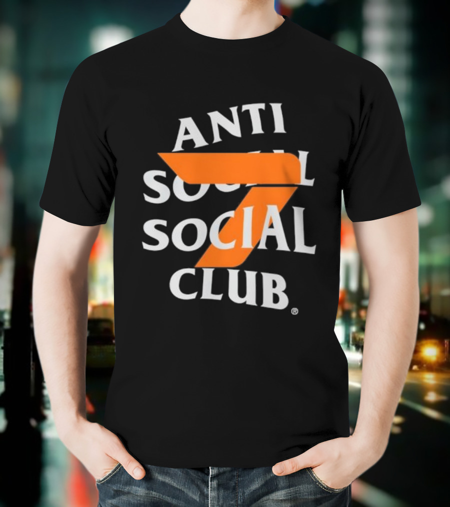 Anti Social Social Club 7 Orange Bold Style T-Shirt