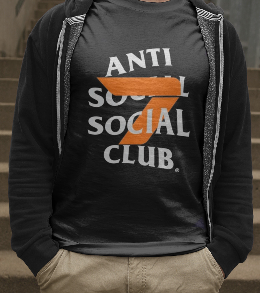 Anti Social Social Club 7 Orange Bold Style T-Shirt