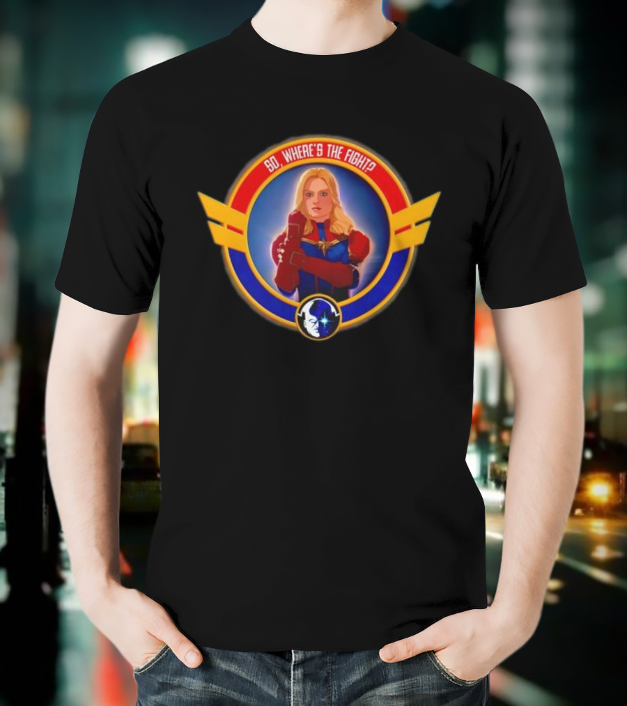 Carol Danvers Captain Marvel So Where’s The Fight Iconic Hero Symbol T-Shirt