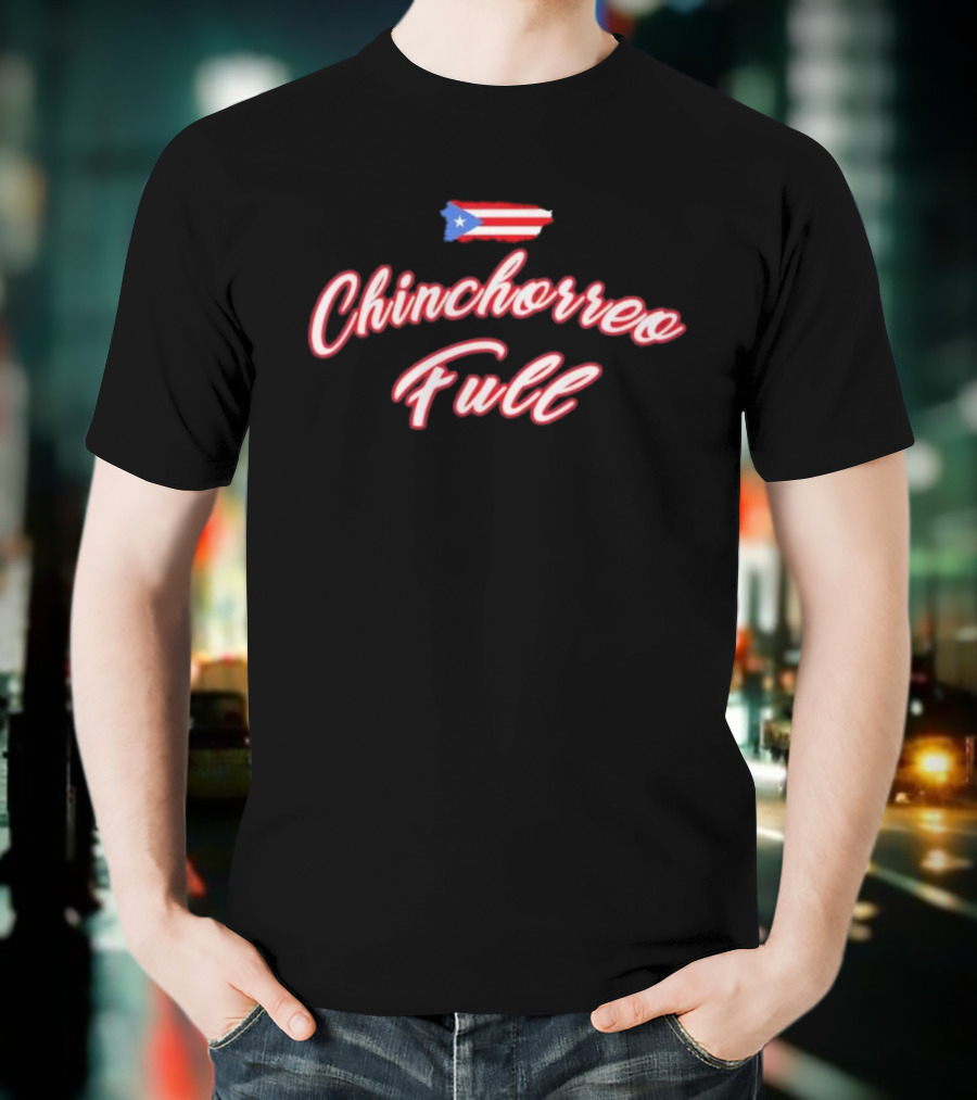Chinchorreo Full Puerto Rico Flag Design T-Shirt