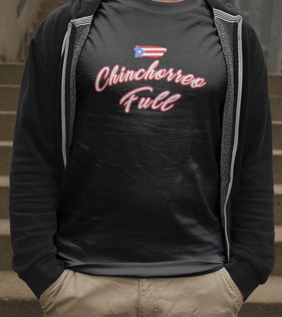 Chinchorreo Full Puerto Rico Flag Design T-Shirt