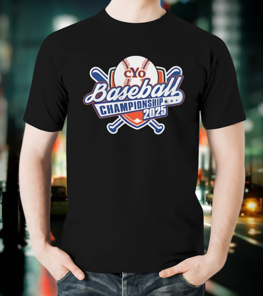 CYO Baseball Championship 2025 Bat And Ball Tournament Shield T-Shirt