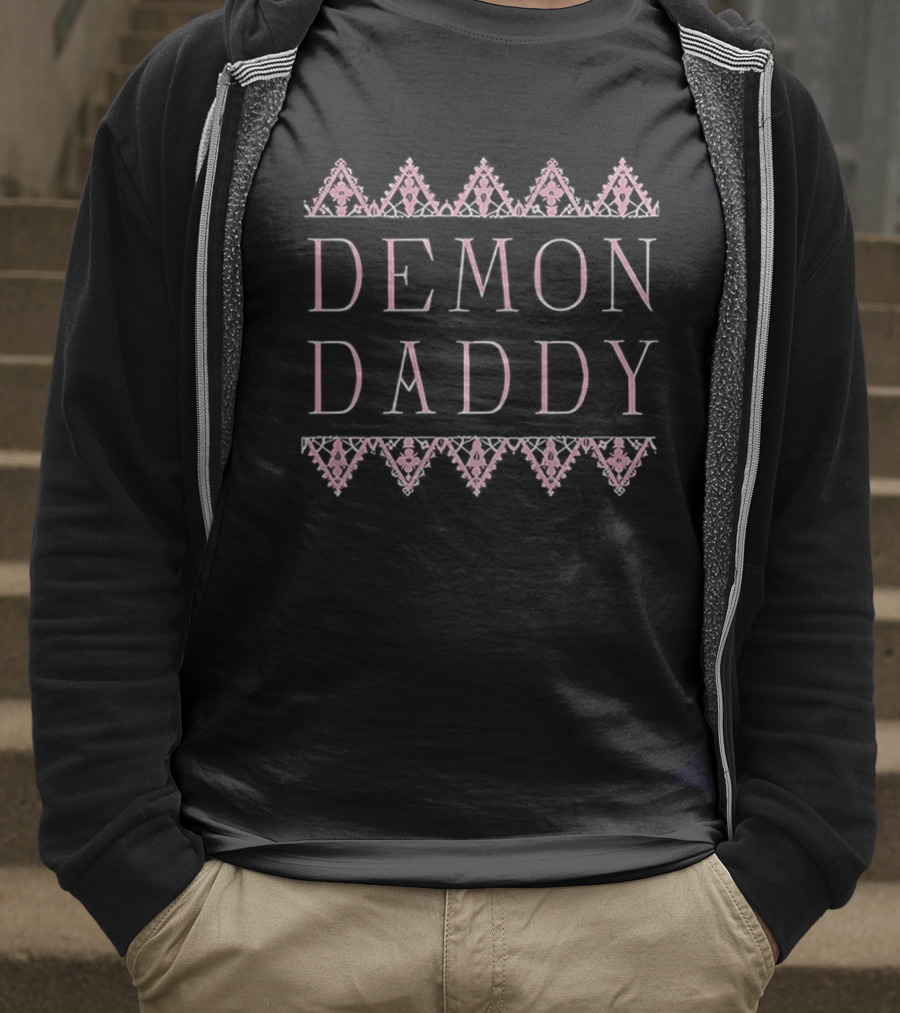 Demon Daddy Pink Gothic Lace Theme T-Shirt