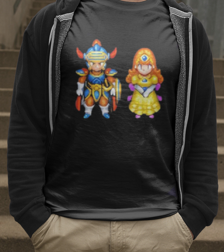 Dragon Quest I & II HD-2D Remake Hero And Princess Character Graphics T-Shirt