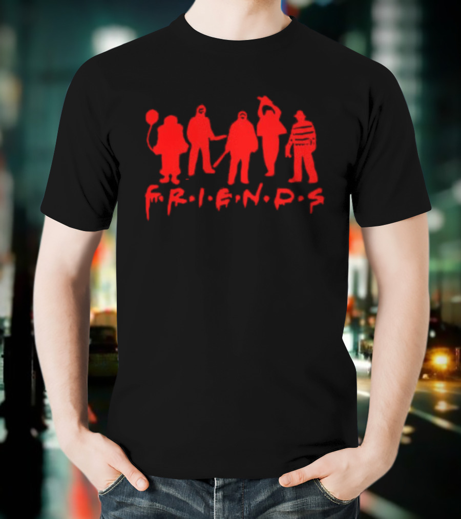 FRIENDS Halloween Horror Characters Silhouettes T-Shirt