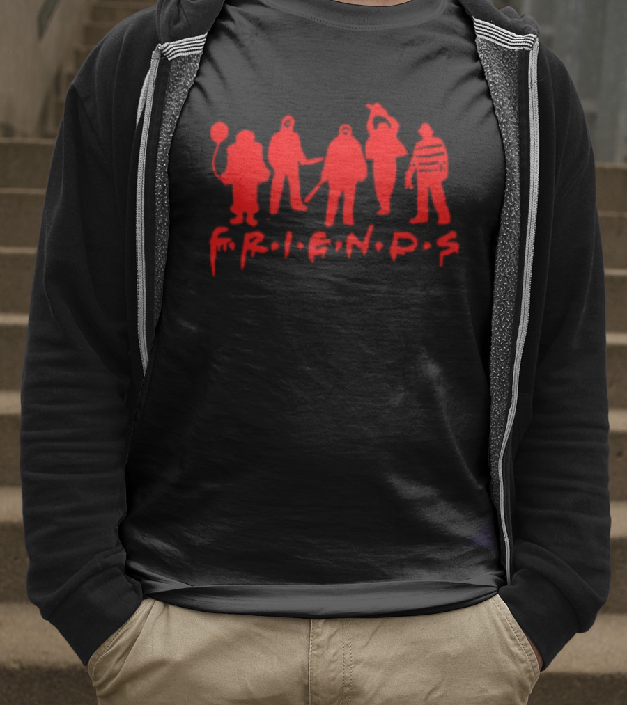 FRIENDS Halloween Horror Characters Silhouettes T-Shirt