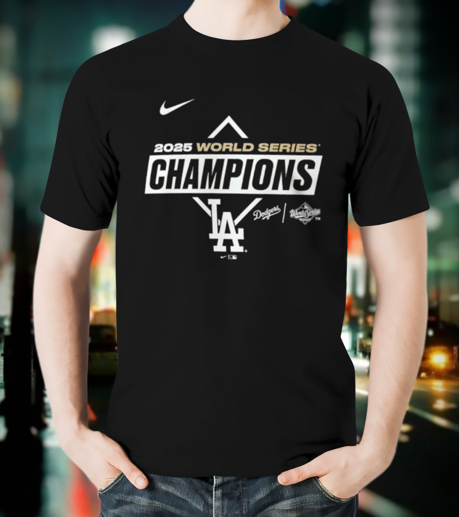 Los Angeles Dodgers 2025 World Series Champions Nike Dodgers LA T-Shirt