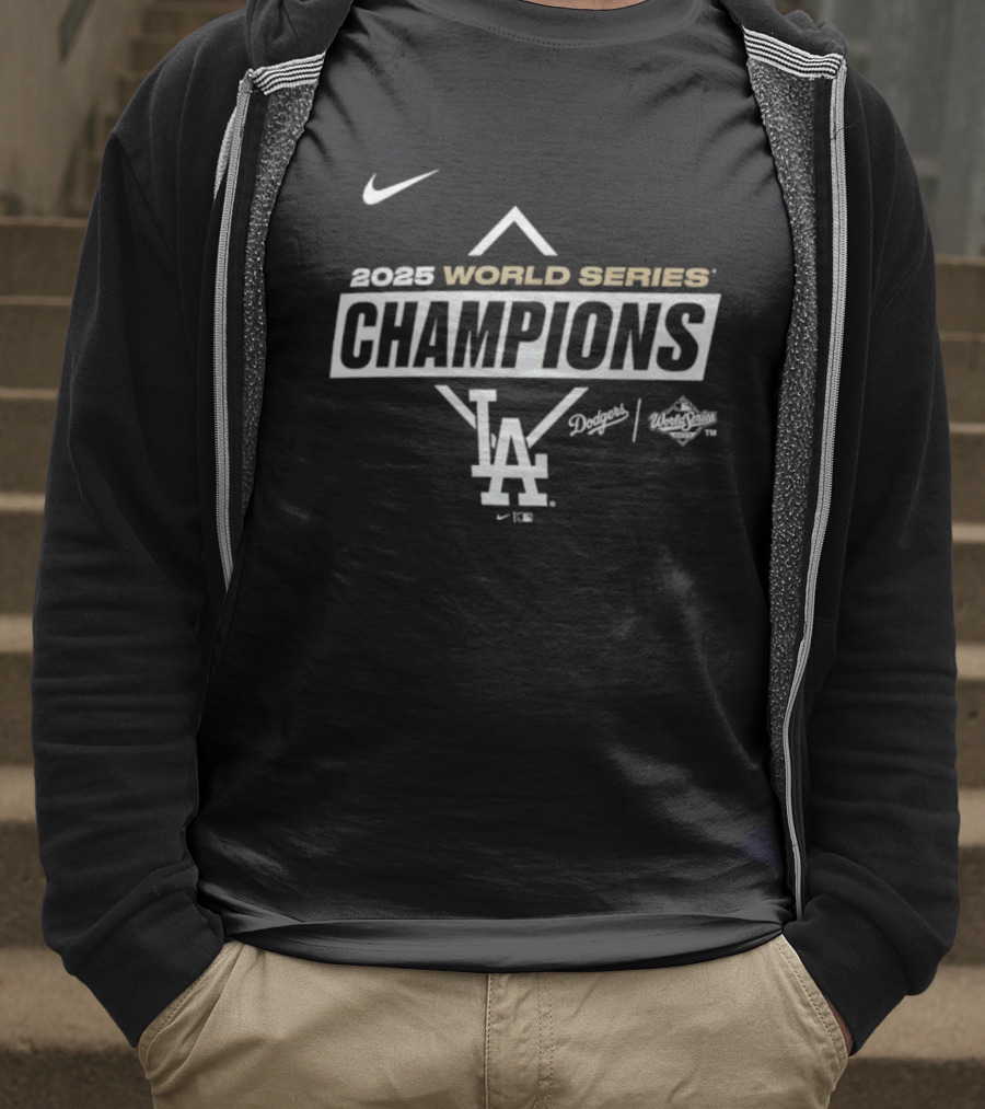 Los Angeles Dodgers 2025 World Series Champions Nike Dodgers LA T-Shirt