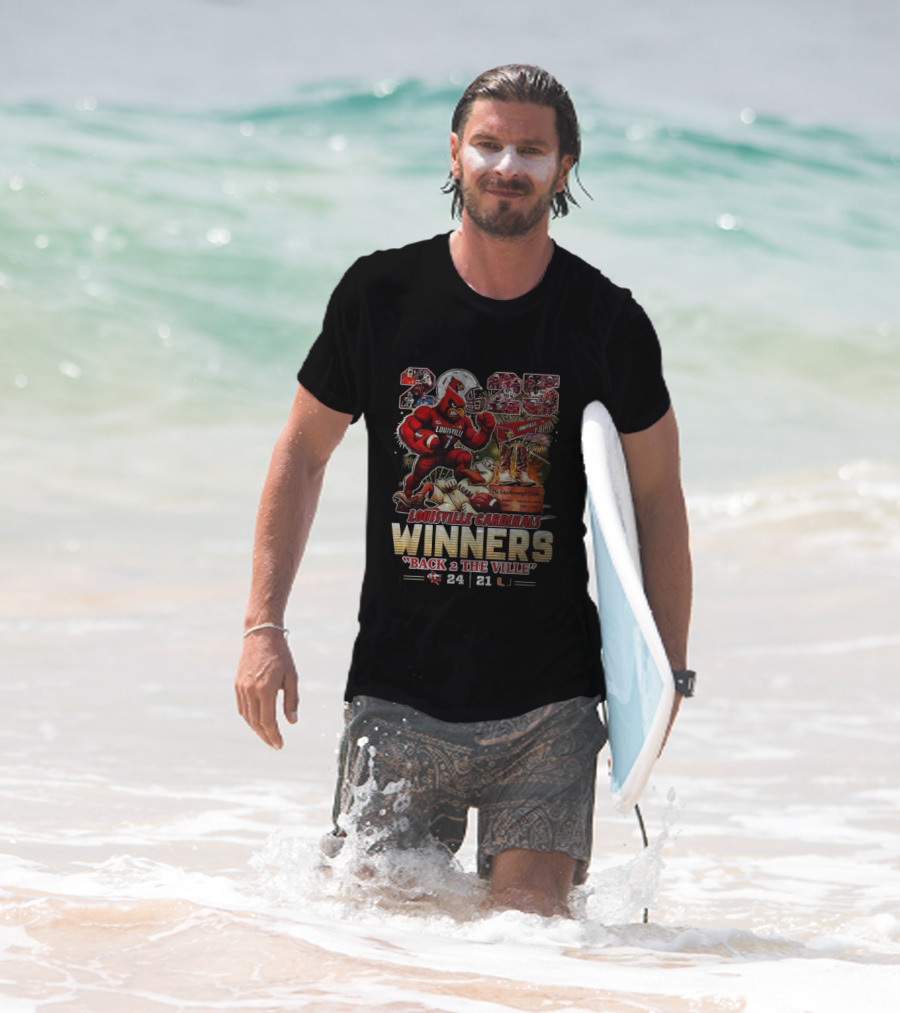 Louisville Cardinals Winners Back 2 The Ville 2025 Schnellenberger Trophy T-Shirt