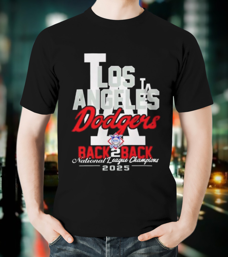 Los Angeles Dodgers Back 2 Back National League Champions 2025 T-Shirt