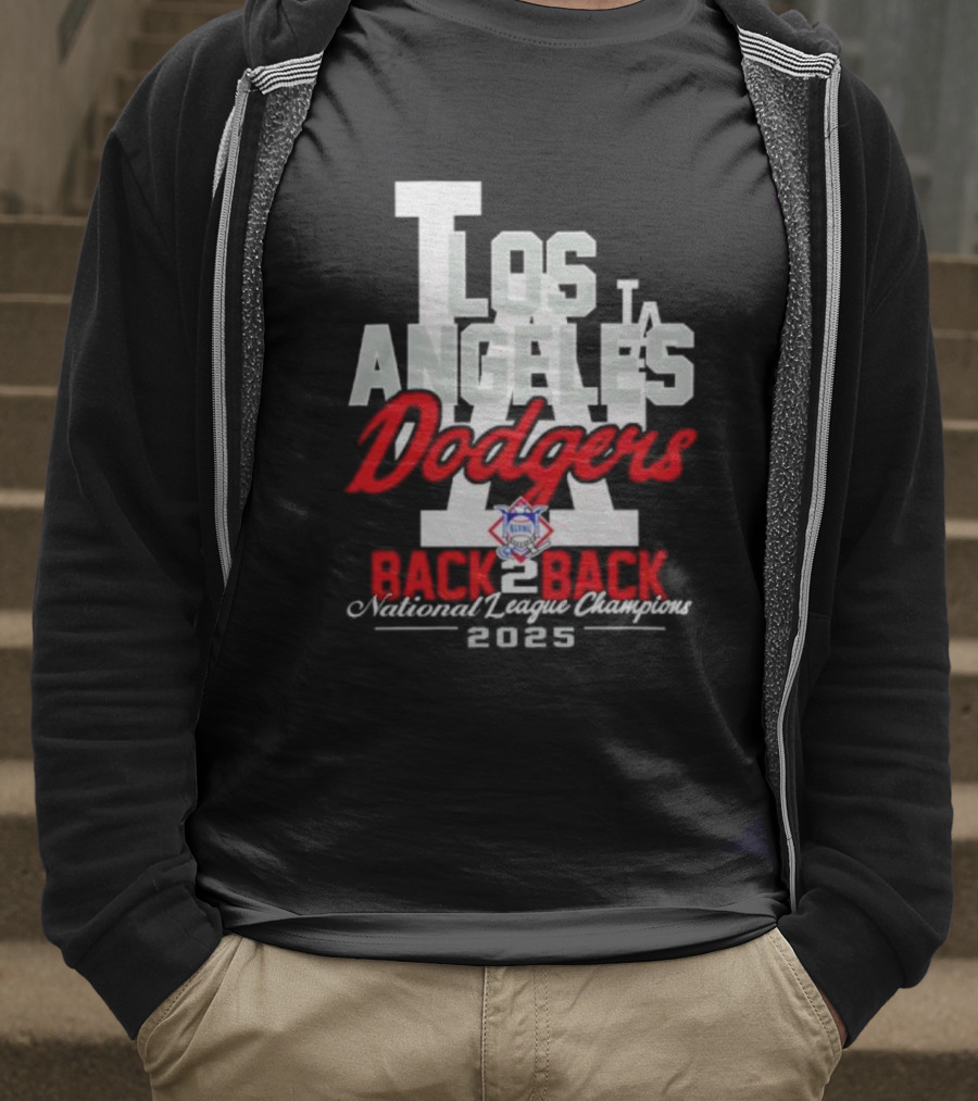 Los Angeles Dodgers Back 2 Back National League Champions 2025 T-Shirt