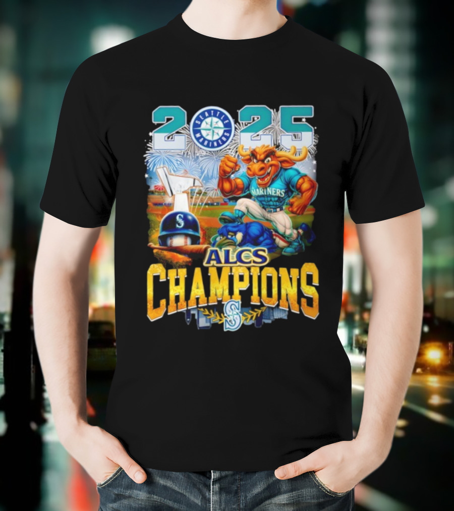 Seattle Mariners 2025 ALCS Champions American League Series MLB Mascot T-Shirt
