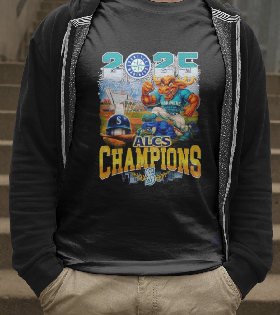 Seattle Mariners 2025 ALCS Champions American League Series MLB Mascot T-Shirt