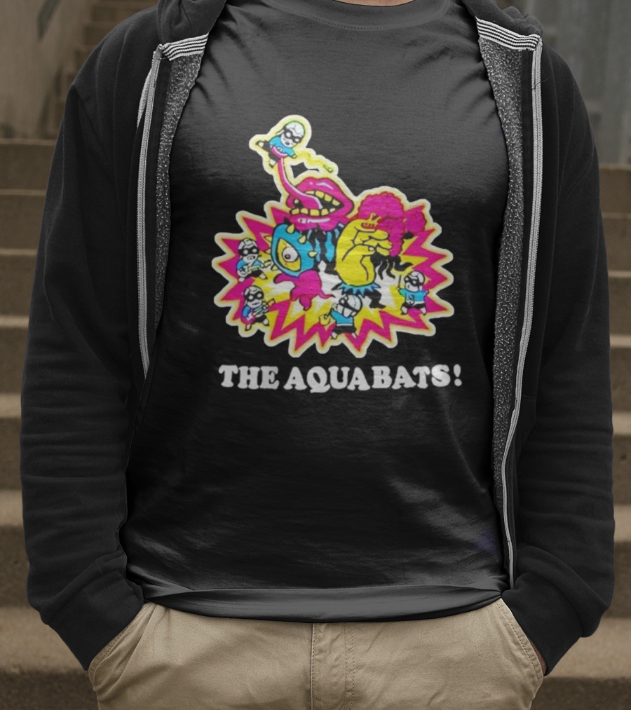 The Aquabats Cartoon Explosion Versus Battle Scene T-Shirt